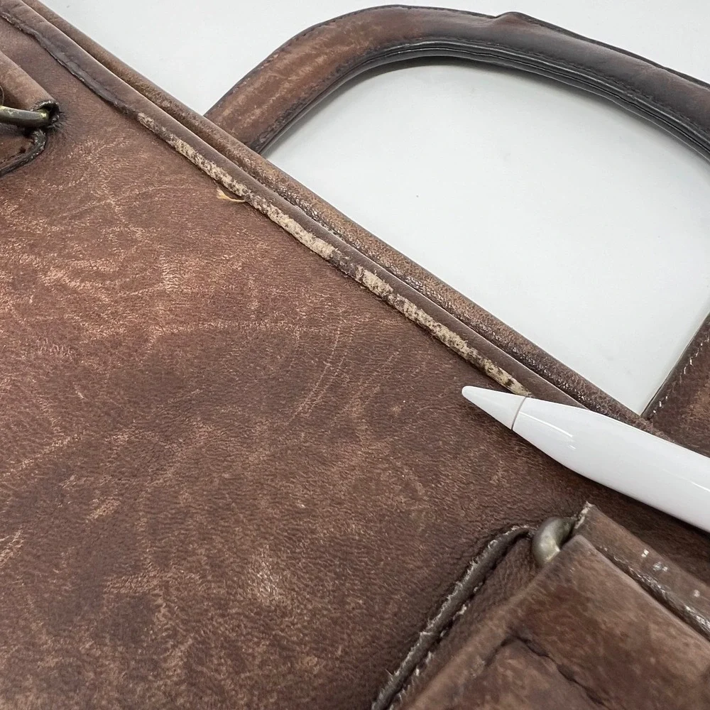 Vintage Coach NYC Brown Leather Briefcase Attache USA Glove Tanned No. 507-9246